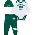3-Piece Baby Boys New York Jets Bodysuit, Active Pant and Cap Outfits & Sets NFL