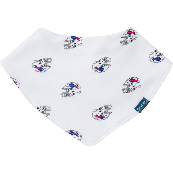 3-Pack Baby Neutral Buffalo Bills Bibs and Burp Cloth Set NFL NFL