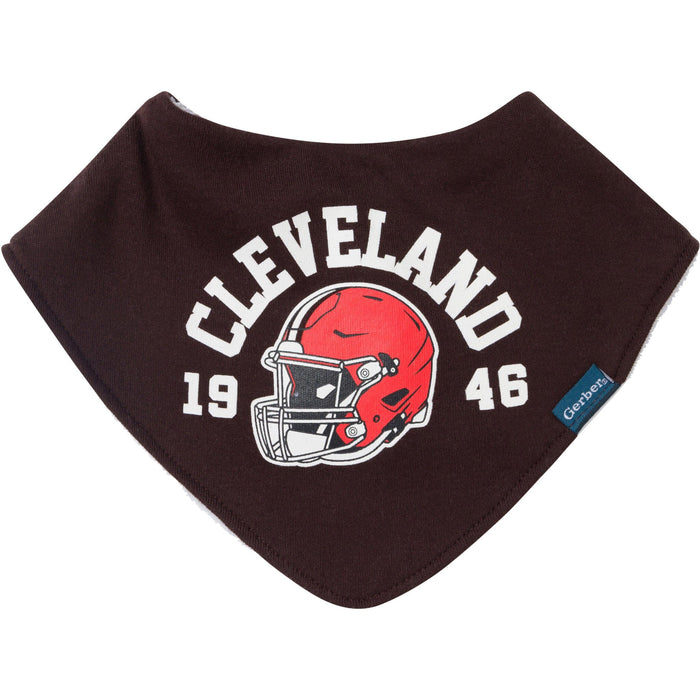 3-Pack Baby Neutral Cleveland Browns Bibs and Burp Cloth Set NFL NFL