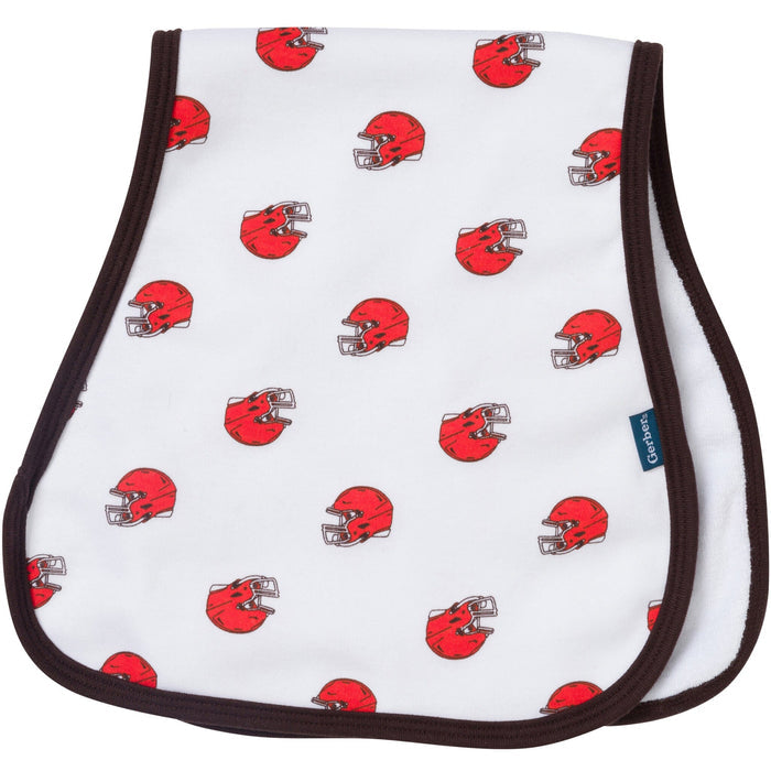 3-Pack Baby Neutral Cleveland Browns Bibs and Burp Cloth Set NFL NFL