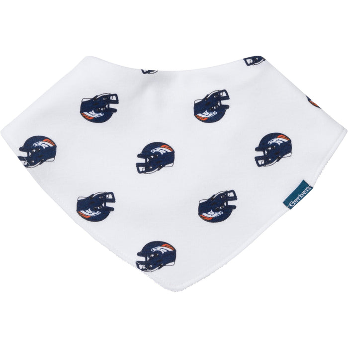 3-Pack Baby Neutral Denver Broncos Bibs and Burp Cloth Set NFL NFL