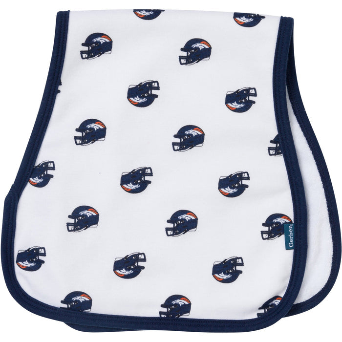 3-Pack Baby Neutral Denver Broncos Bibs and Burp Cloth Set NFL NFL