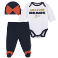 Baby Girls Chicago Bears 3-Piece Bodysuit, Pant, and Cap Set-Gerber Childrenswear