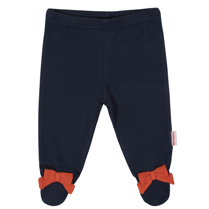 Baby Girls Chicago Bears 3-Piece Bodysuit, Pant, and Cap Set-Gerber Childrenswear