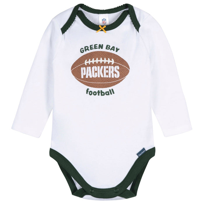 3-Piece Baby Girls Green Bay Packers Bodysuit, Pants & Headband Set Outfits & Sets NFL