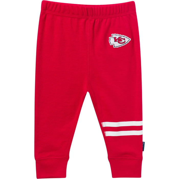 3-Piece Baby Girls Kansas City Chiefs Bodysuit, Pants & Headband Set Outfits & Sets NFL