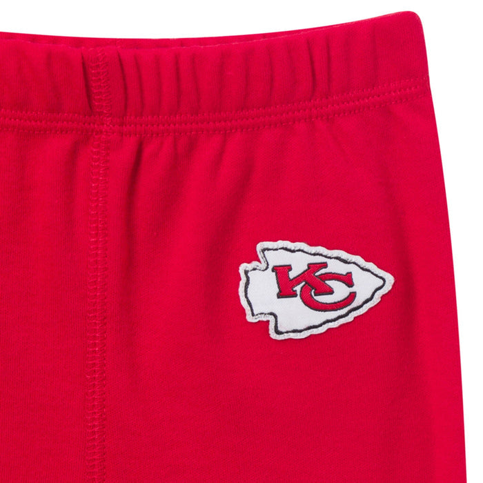 3-Piece Baby Girls Kansas City Chiefs Bodysuit, Pants & Headband Set Outfits & Sets NFL