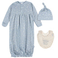 3-Piece Baby Girls Retro Floral Gown Set sleepwear Gerber®