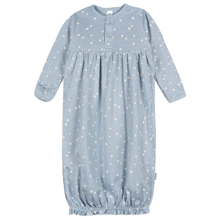 3-Piece Baby Girls Retro Floral Gown Set sleepwear Gerber®