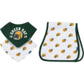 3-Pack Baby Neutral Green Bay Packers Bibs and Burp Cloth Set NFL NFL