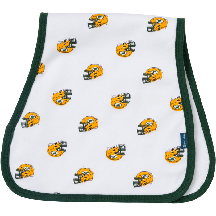 3-Pack Baby Neutral Green Bay Packers Bibs and Burp Cloth Set NFL NFL