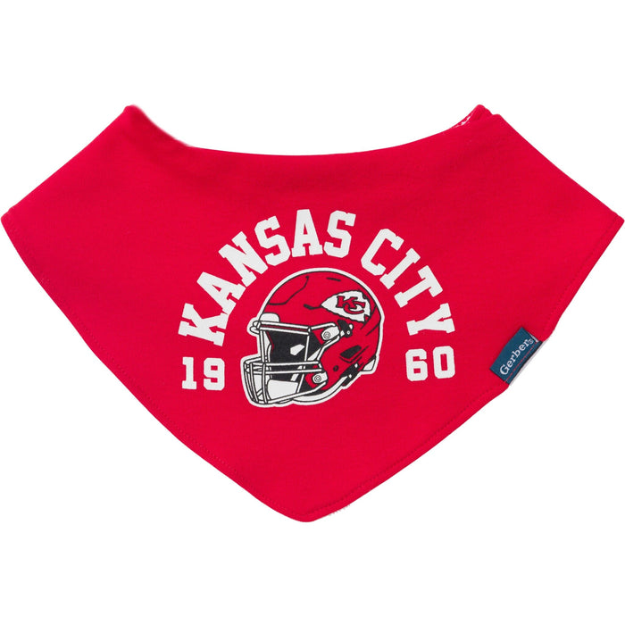 3-Pack Baby Neutral Kansas City Chiefs Bibs and Burp Cloth Set NFL NFL