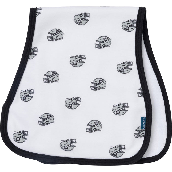 3-Pack Baby Neutral Las Vegas Raiders Bibs and Burp Cloth Set NFL NFL