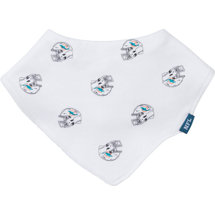 3-Pack Baby Neutral Miami Dolphins Bibs and Burp Cloth Set NFL NFL