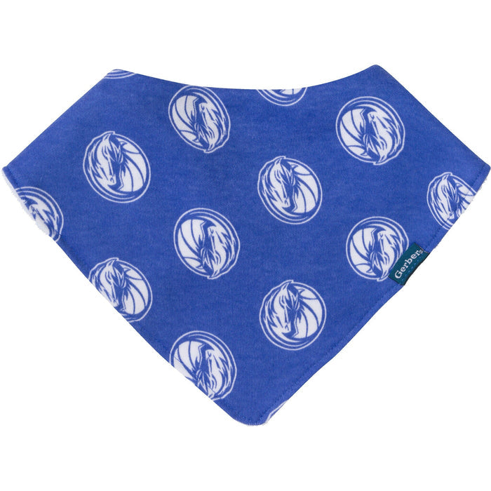 3-Piece Baby Neutral Dallas Mavericks Bandana Bib and Burp Cloth Set Accessories Gerber®