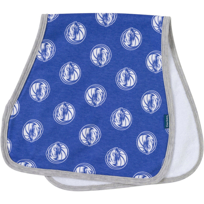 3-Piece Baby Neutral Dallas Mavericks Bandana Bib and Burp Cloth Set Accessories Gerber®