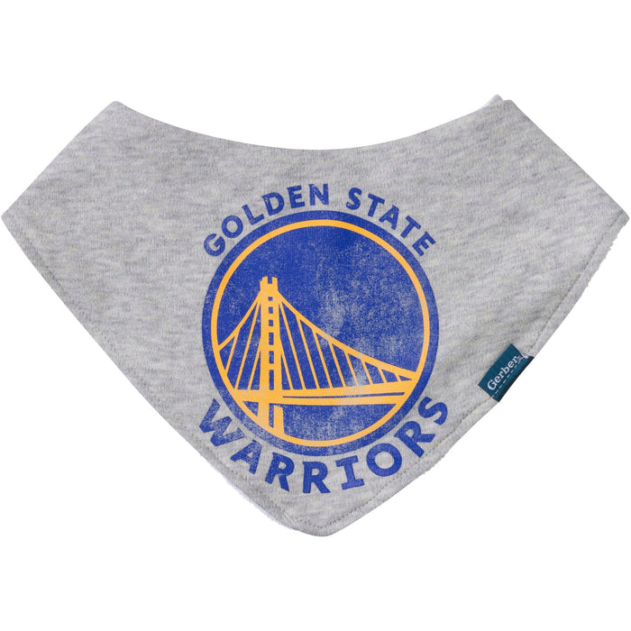 3-Piece Baby Neutral Golden State Warriors Bandana Bib and Burp Cloth Set Accessories Gerber®
