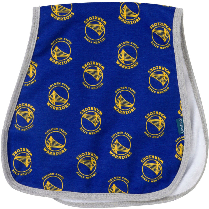 3-Piece Baby Neutral Golden State Warriors Bandana Bib and Burp Cloth Set Accessories Gerber®