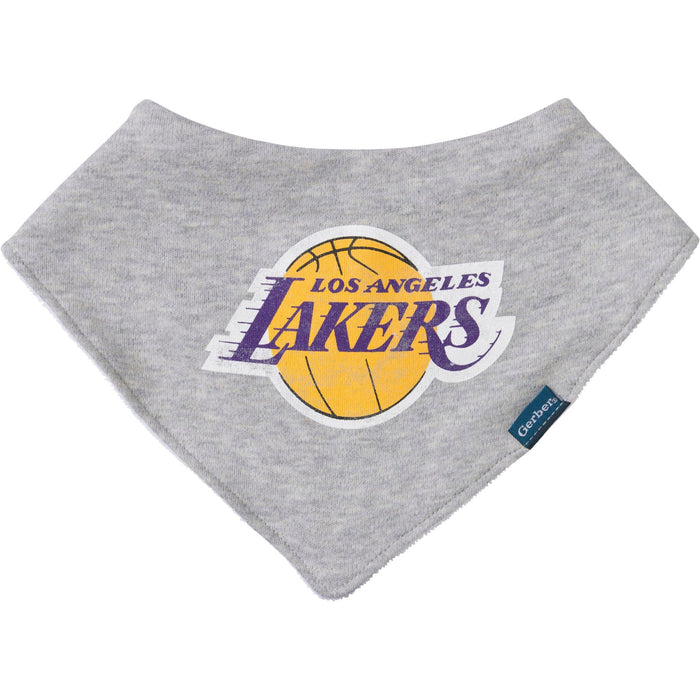 3-Piece Baby Neutral Los Angeles Lakers Bandana Bib and Burp Cloth Set Accessories Gerber®