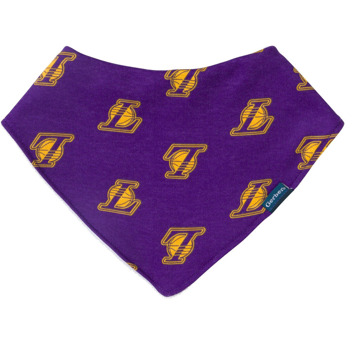 3-Piece Baby Neutral Los Angeles Lakers Bandana Bib and Burp Cloth Set Accessories Gerber®