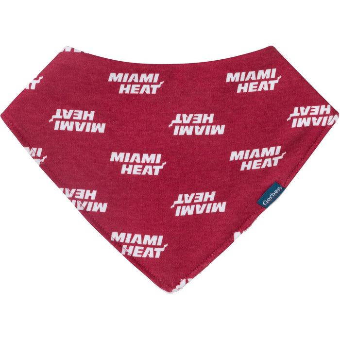 3-Piece Baby Neutral Miami Heat Bandana Bib and Burp Cloth Set Accessories Gerber®