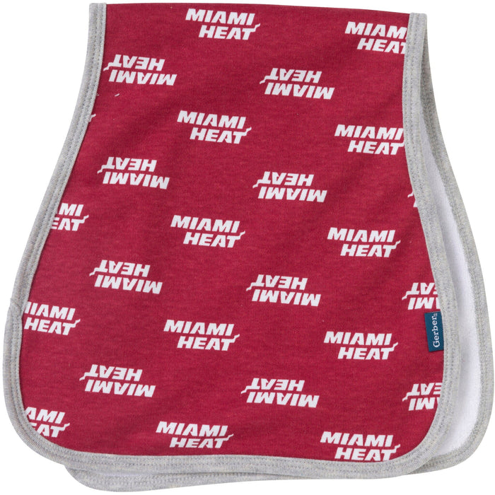 3-Piece Baby Neutral Miami Heat Bandana Bib and Burp Cloth Set Accessories Gerber®