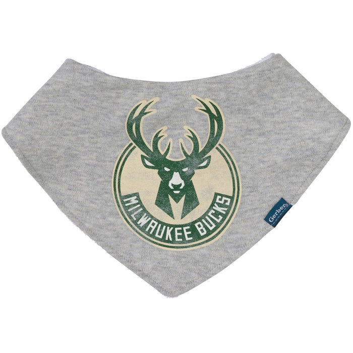 3-Piece Baby Neutral Milwaukee Bucks Bandana Bib and Burp Cloth Set Accessories Gerber®