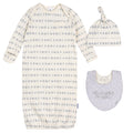 3-Piece Baby Neutral Moons Gown Set sleepwear Gerber®