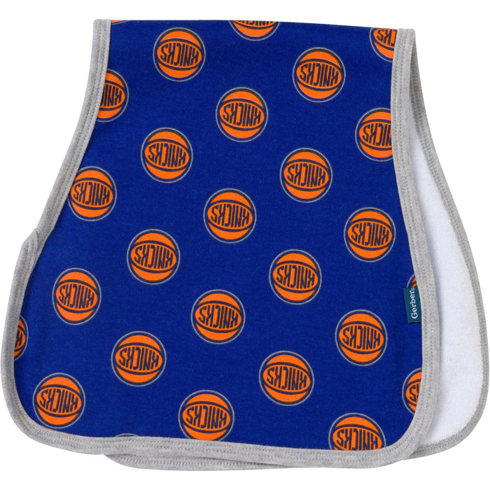 3-Piece Baby Neutral New York Knicks Bandana Bib and Burp Cloth Set Accessories Gerber®