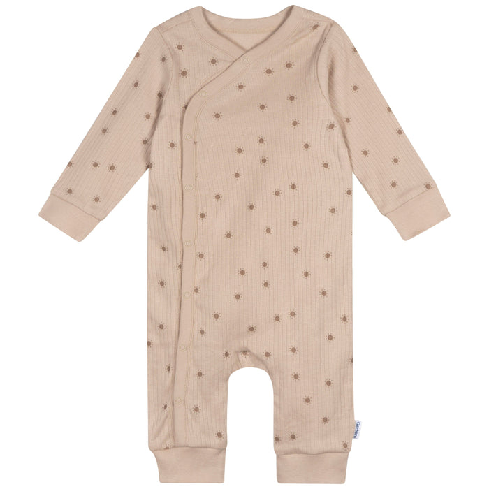 3-Piece Neutral Safari Footless Pajamas, Swaddle, and Cap Bundle Bundle Gerber Childrenswear