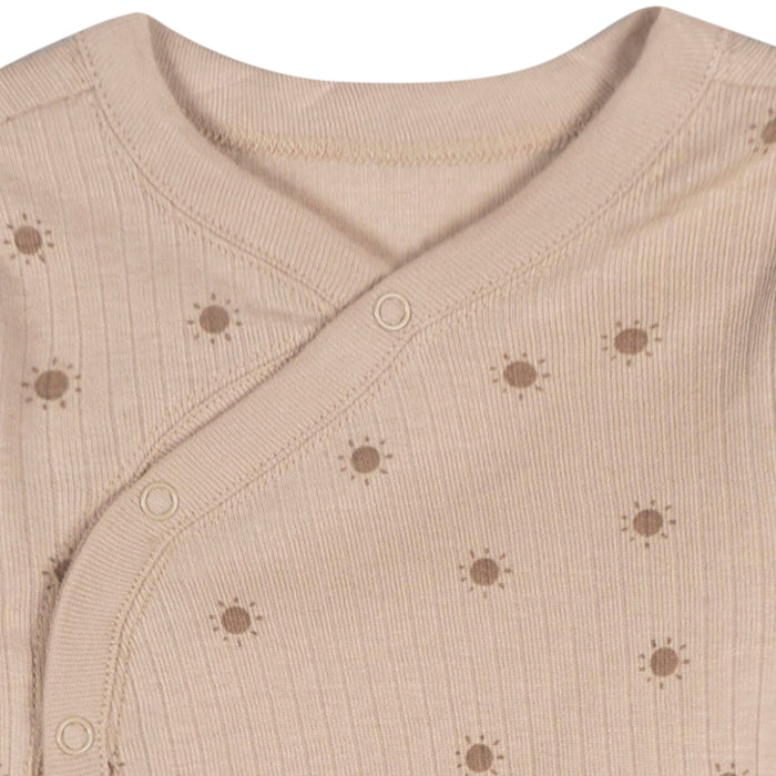 3-Piece Neutral Safari Footless Pajamas, Swaddle, and Cap Bundle Bundle Gerber Childrenswear