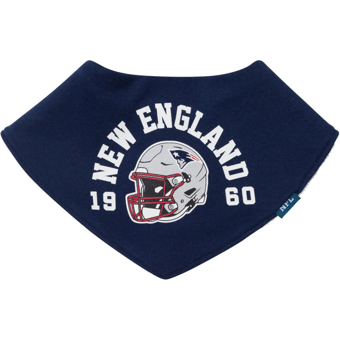 3-Pack Baby Neutral New England Patriots Bibs and Burp Cloth Set NFL NFL