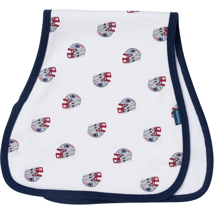 3-Pack Baby Neutral New England Patriots Bibs and Burp Cloth Set NFL NFL