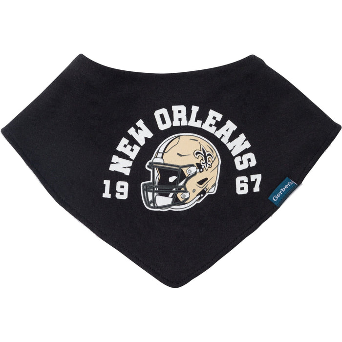 3-Pack Baby Neutral New Orleans Saints Bibs and Burp Cloth Set NFL NFL