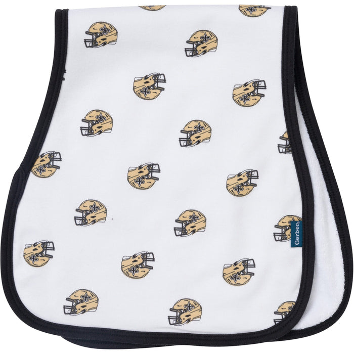 3-Pack Baby Neutral New Orleans Saints Bibs and Burp Cloth Set NFL NFL