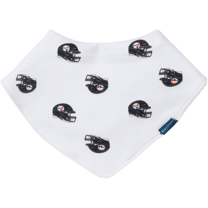 3-Pack Baby Neutral Pittsburgh Steelers Bibs and Burp Cloth Set NFL NFL
