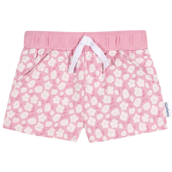 3-Piece Baby & Toddler Girls Ice Cream Knit Shorts Pants & Bottoms Gerber®