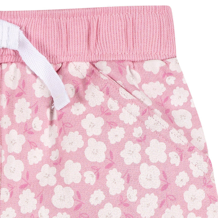 3-Piece Baby & Toddler Girls Ice Cream Knit Shorts Pants & Bottoms Gerber®