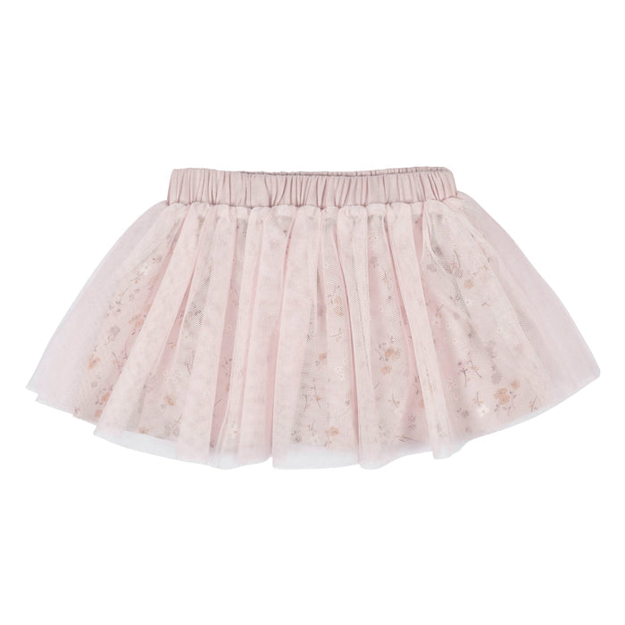 3-Piece Baby & Toddler Girls Purple Woodland French Terry Top, Tulle Tutu, & Legging Set