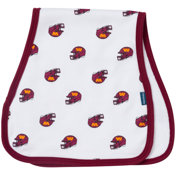 3-Pack Baby Neutral Commanders Bibs and Burp Cloth Set NFL NFL