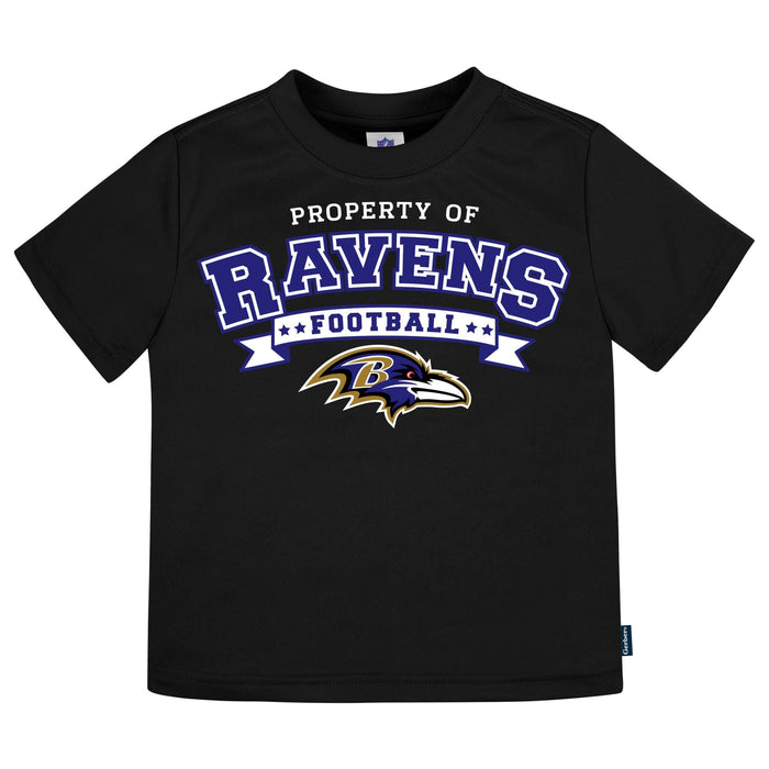 3-Piece Infant & Toddler Neutral Baltimore Ravens T-Shirts Tops NFL