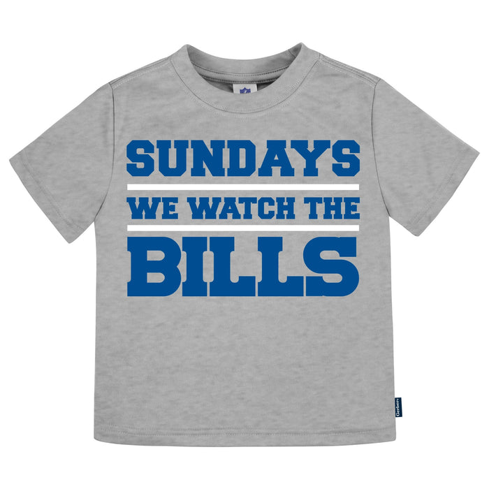 3-Piece Infant & Toddler Neutral Buffalo Bills T-Shirts Tops NFL