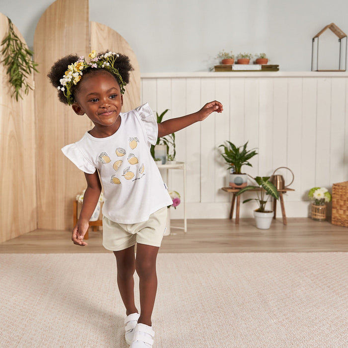 3-Piece Infant & Toddler Girls Lemons Shirts and Shorts Set outfits Gerber®