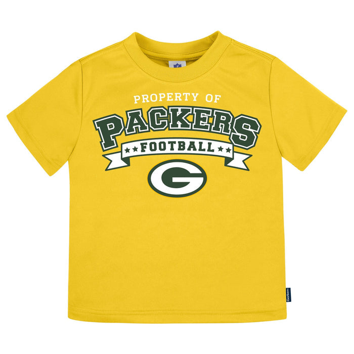 3-Piece Infant & Toddler Neutral Green Bay Packers T-Shirts Tops NFL