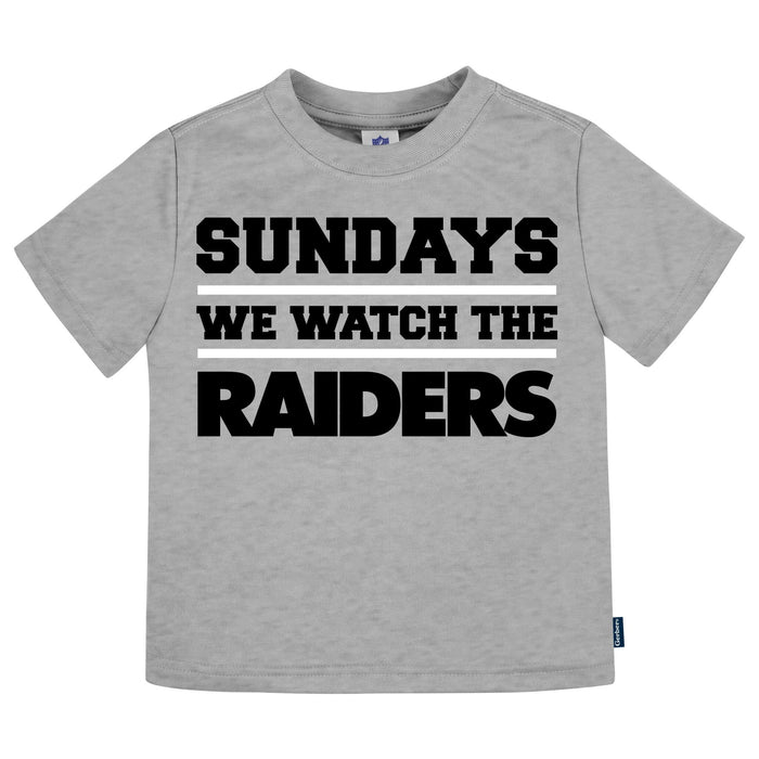 3-Piece Infant & Toddler Neutral Las Vegas Raiders T-Shirts Tops NFL