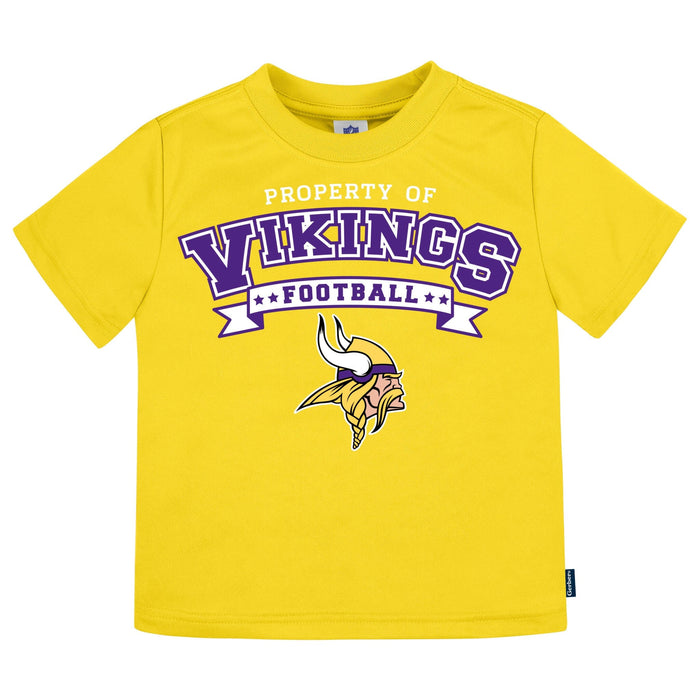 3-Piece Infant & Toddler Neutral Minnesota Vikings T-Shirts Tops NFL