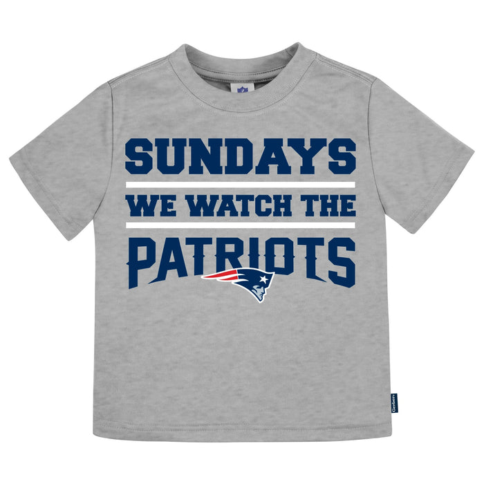 3-Piece Infant & Toddler Neutral New England Patriots T-Shirts Tops NFL