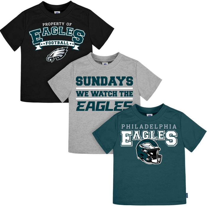 3-Piece Infant & Toddler Neutral Philidelphia Eagles T-Shirts Tops NFL