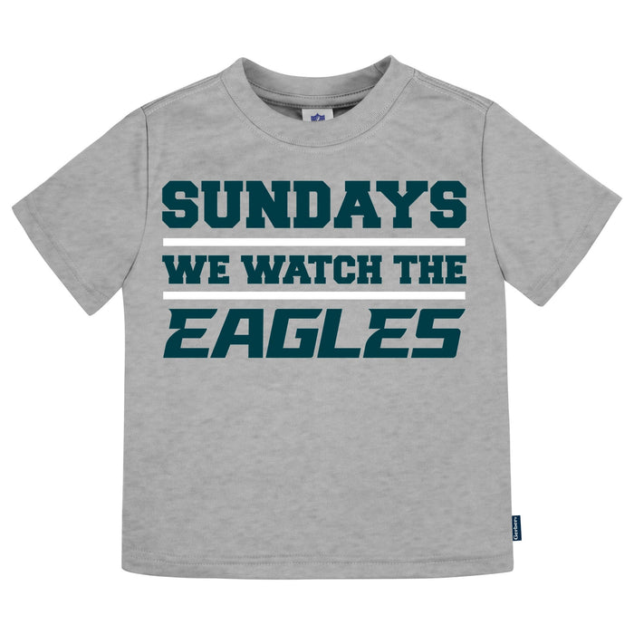 3-Piece Infant & Toddler Neutral Philidelphia Eagles T-Shirts Tops NFL
