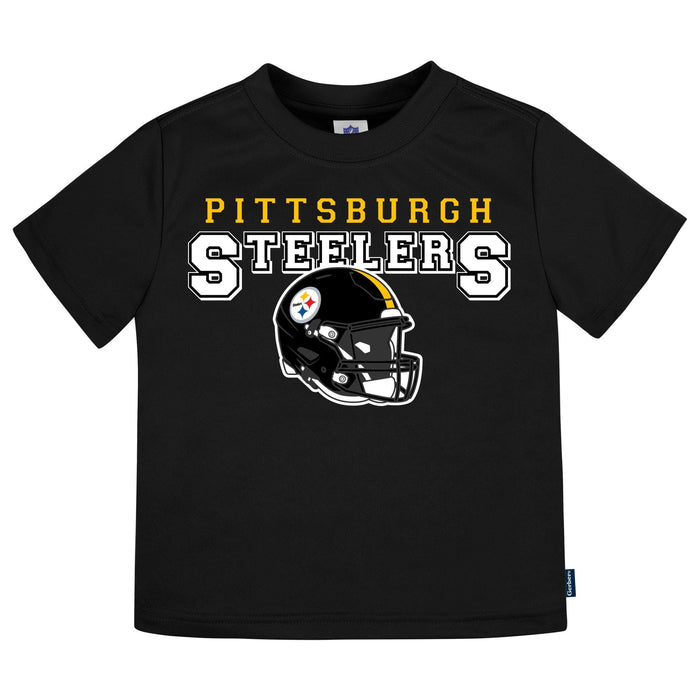 3-Piece Infant & Toddler Neutral Pittsburgh Steelers T-Shirts Tops NFL
